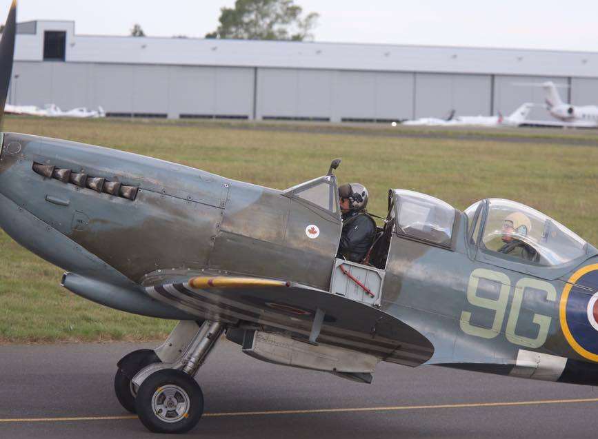 The Spitfire takes off