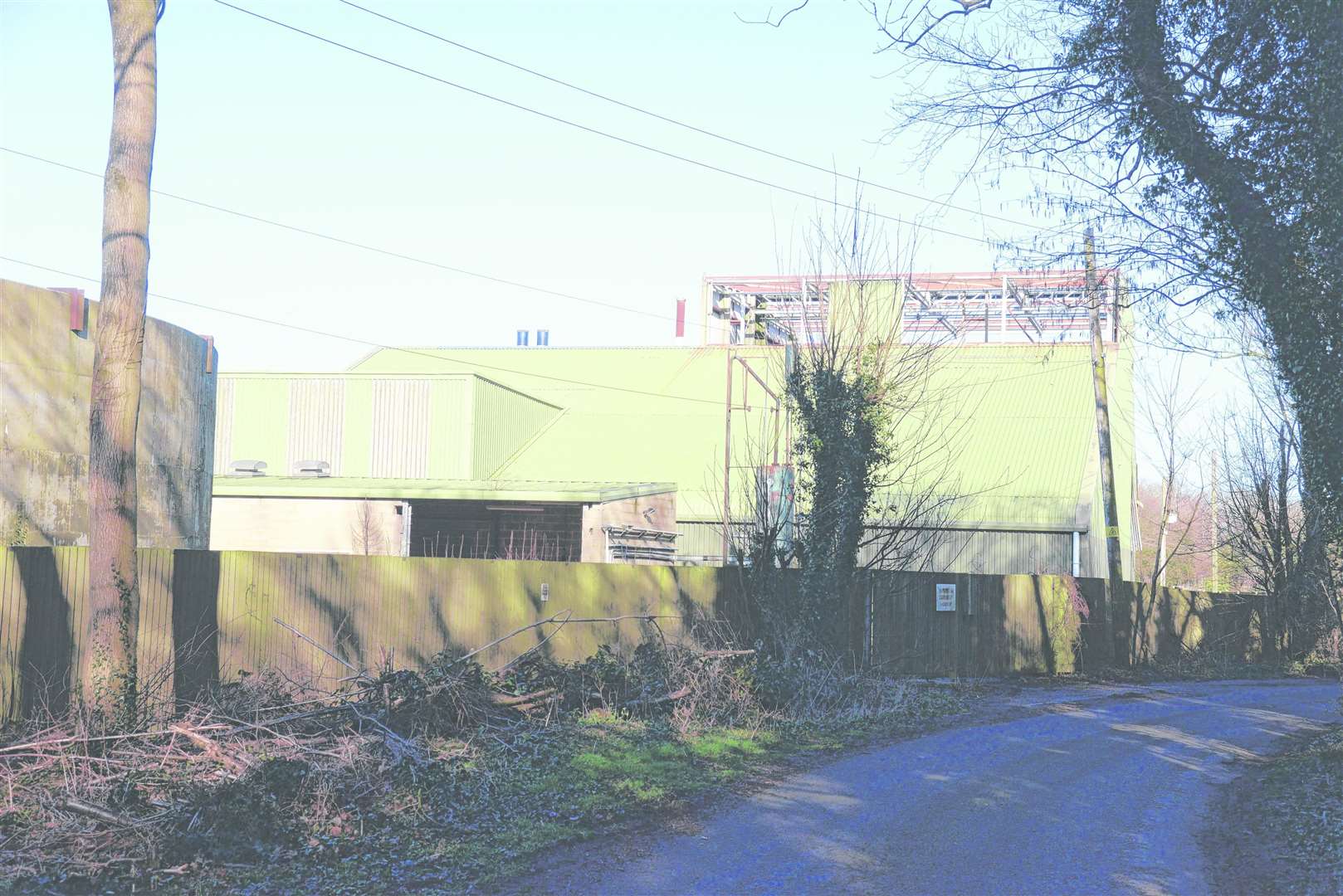 The former Thruxted Mill animal rendering plant in Penny Pot Lane