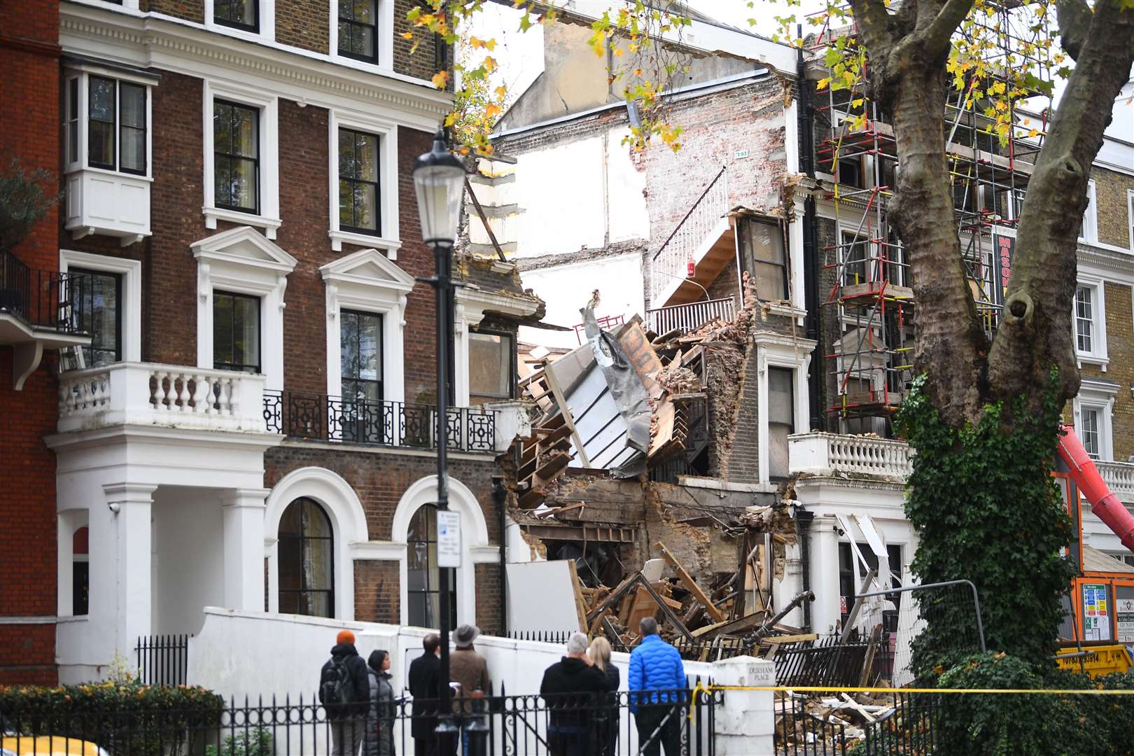 The scene in Durham Place in Chelsea (Victoria Jones/PA)