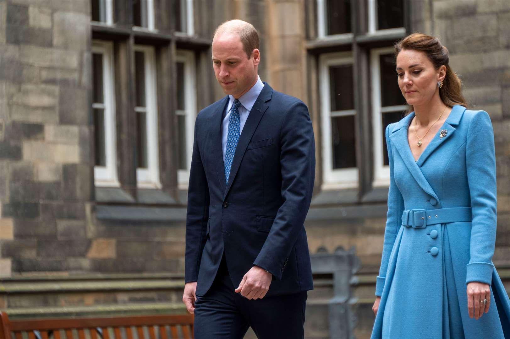 The Duke and Duchess of Cambridge arrive for the Closing Ceremony of the General Assembly of the Church of Scotland, at Assembly Hall in Edinburgh (Andrew O’Brien/PA)