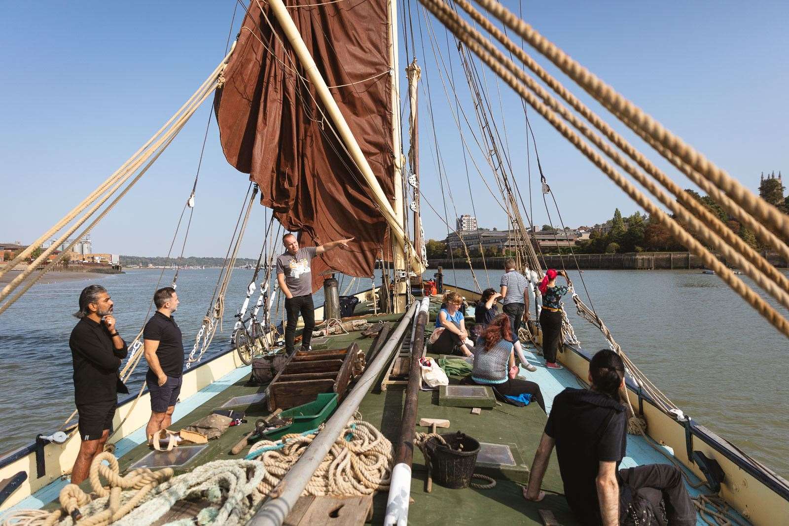 On board the Edith May Thames sailing barge (43250945)