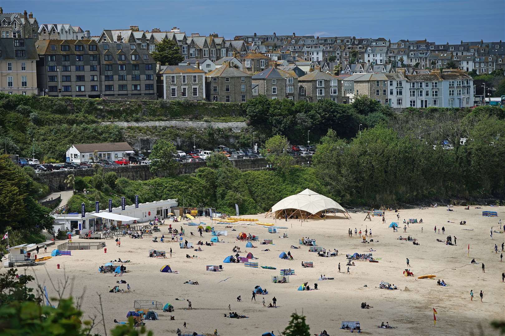 Porthminster Beach in Cornwall (Aaron Chown/PA)