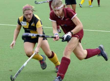 Maidstone battle for possession during their 3-2 win over St Austell