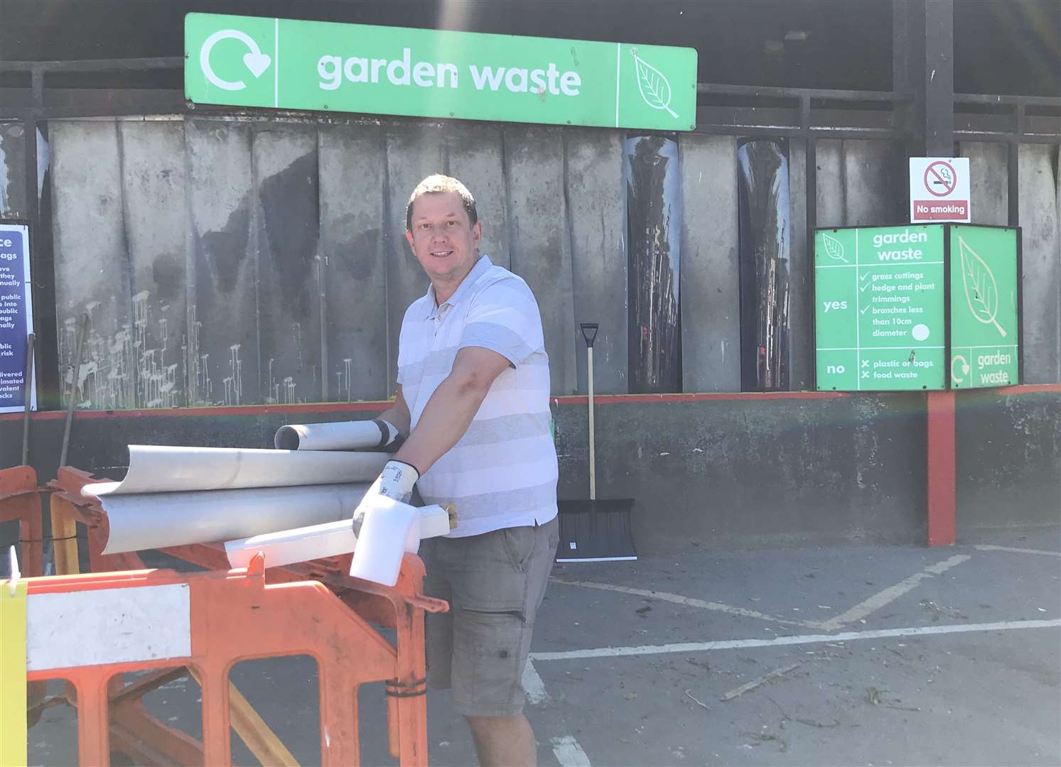 John Kirkham at Sittingbourne Recycling Centre on May 15 - the first day it opened after lockdown began