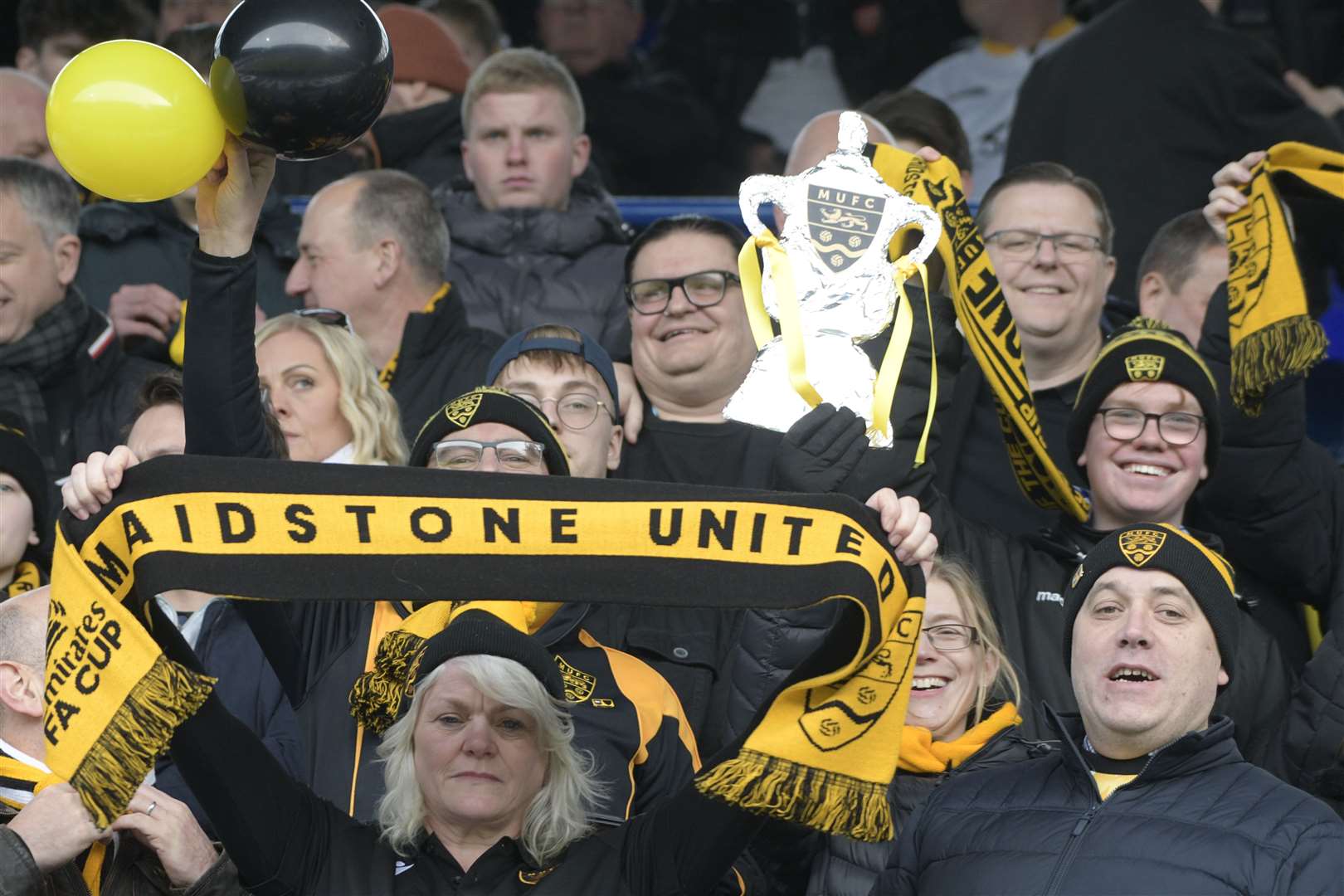 No FA Cup trip is complete with the tin-foil FA Cup. Picture: Barry Goodwin