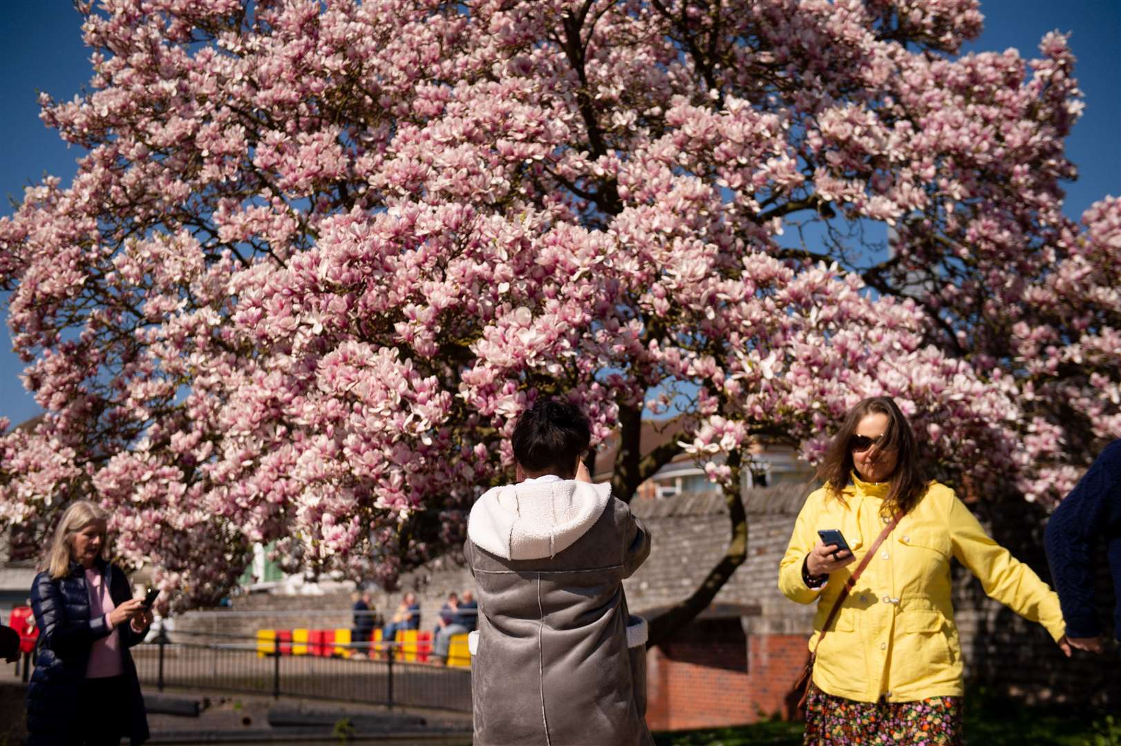 Colourful scenes in Stratford-upon-Avon, Warwickshire (Jacob King/PA)