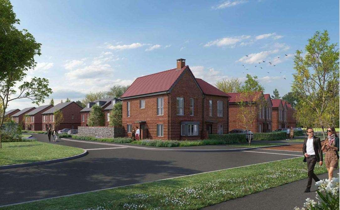 A CGI of how the proposed development off Lodge Lane, Staplehurst would look. Photo: ilke Homes/ECE Architecture