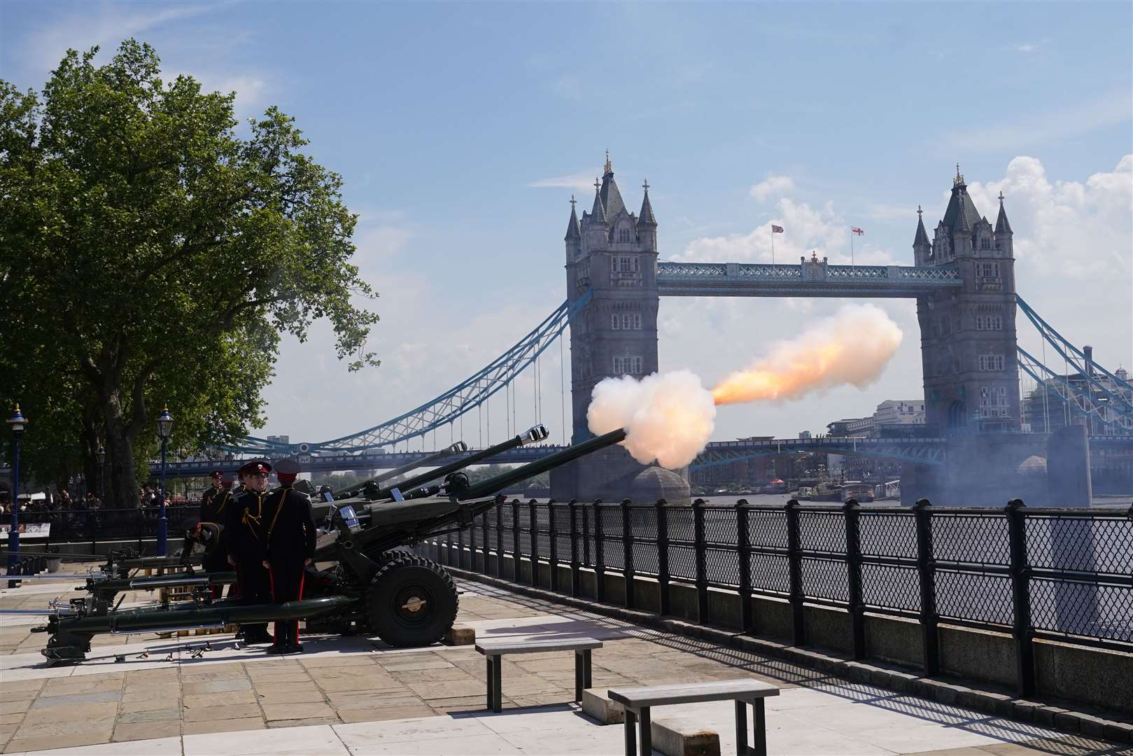 Members of the Honourable Artillery Company at the Tower of London (Yui Mok/PA)