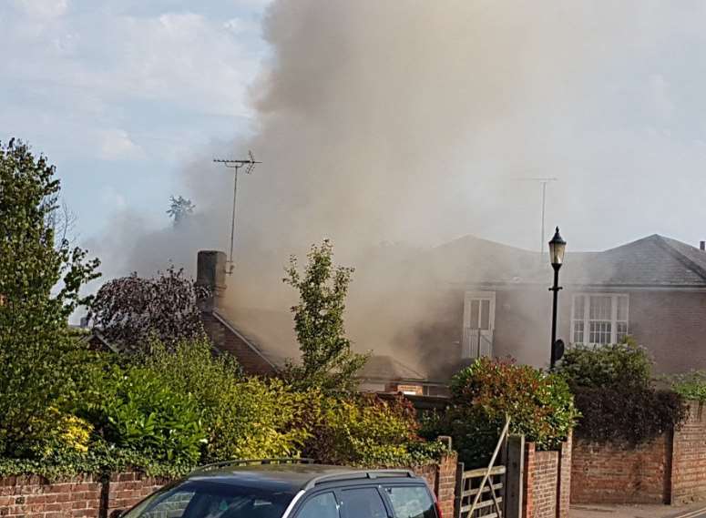 Firefighters have been called to a bungalow fire in Headcorn Village. Picture: @headcornweather