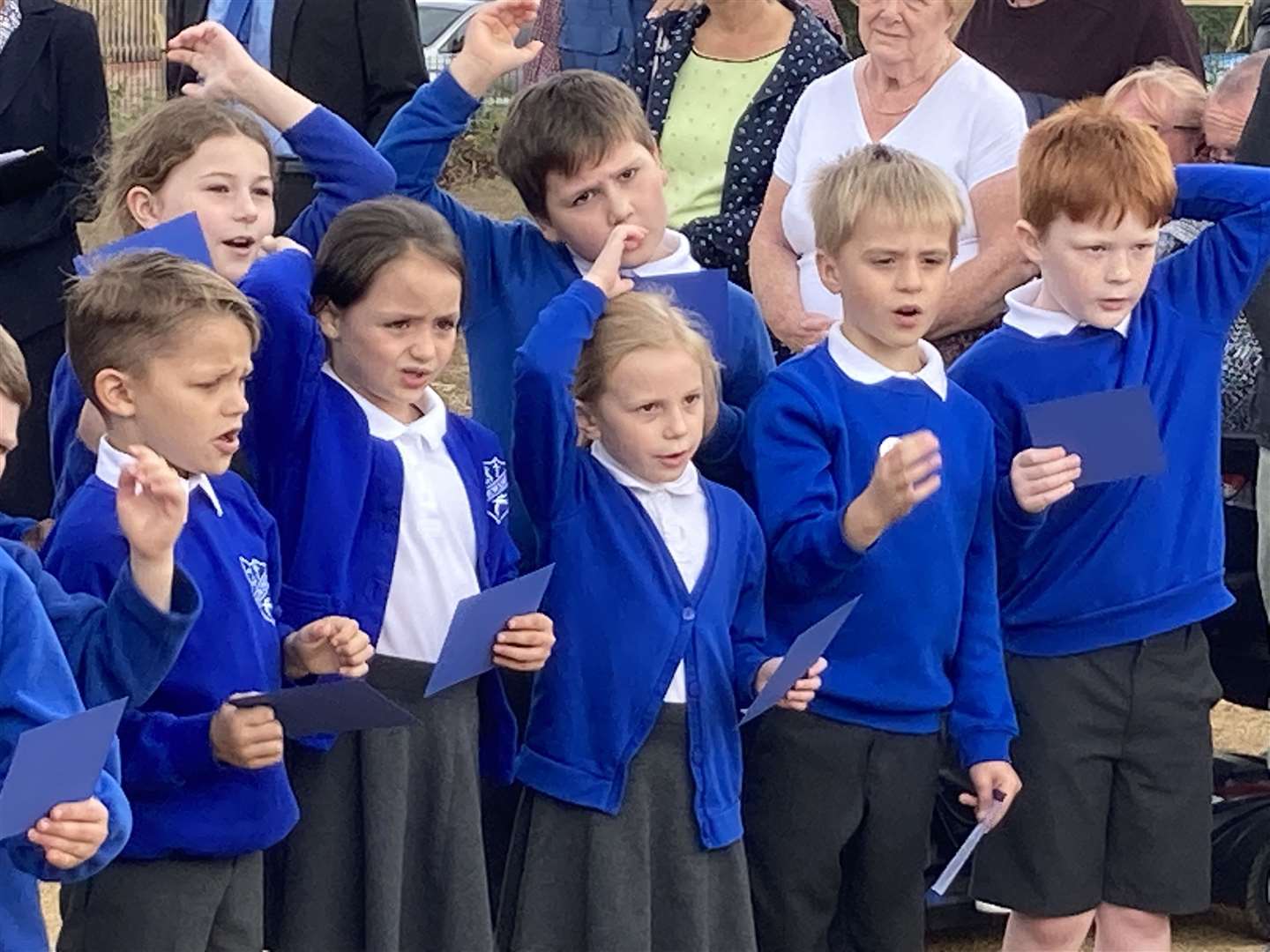 Year 3 pupils from Newington Church of England Primary School entertained guest at the opening of the 2,000-year-old temple with a song called Just Like A Roman