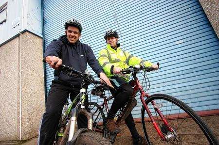 In August work colleagues Rod Savage and Steve Emerey are taking part in a charity bike