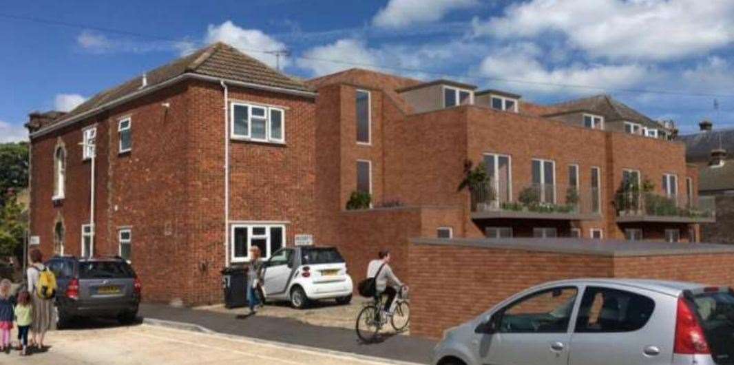 The approved scheme for the block of flats in Whitstable