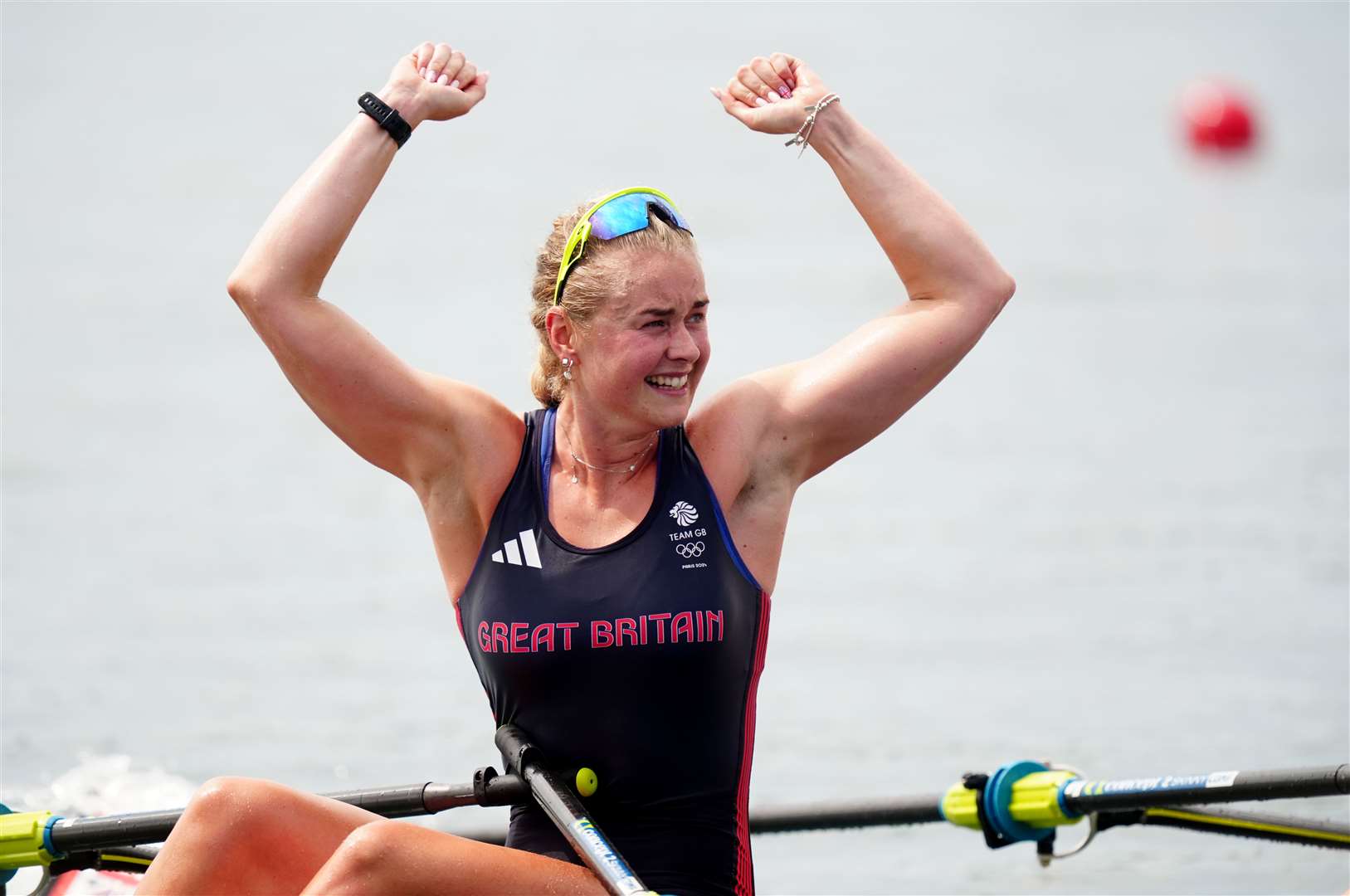 Hannah Scott after the women’s quadruple sculls final (Mike Egerton/PA)