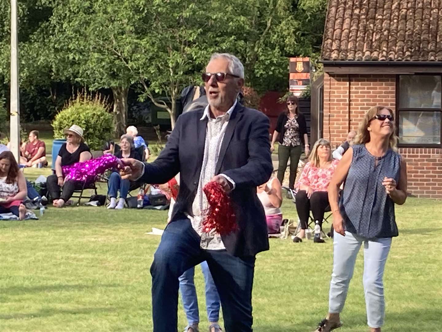 Pom-poms at the ready at Groovy Fest 3 at The Woodstock