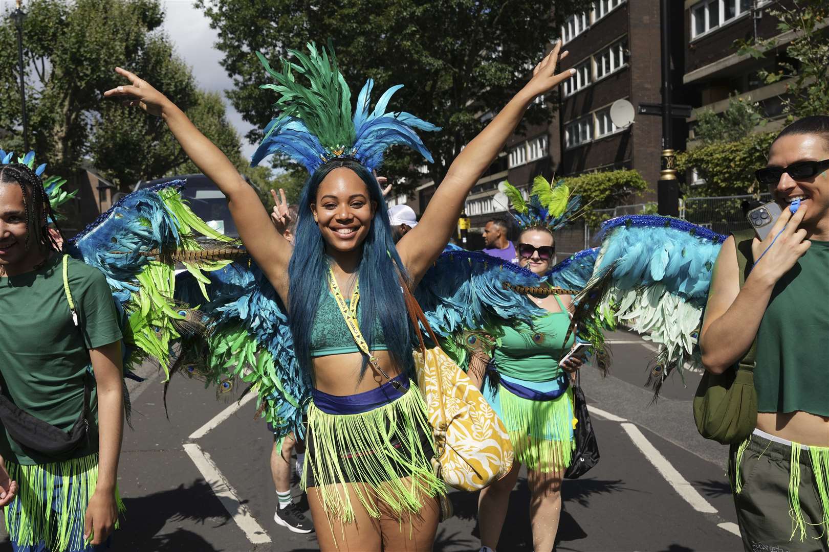 Feathers were a key component of many of the costumes (Jeff Moore/PA)