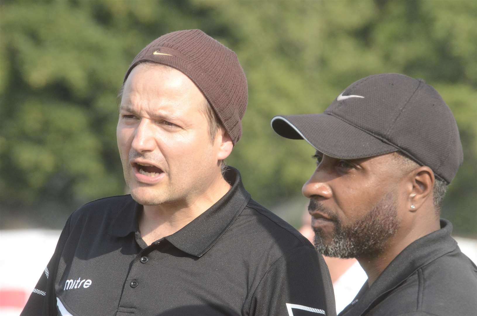 Herne Bay managers John Embery and Jermaine Darlington. Picture: Chris Davey