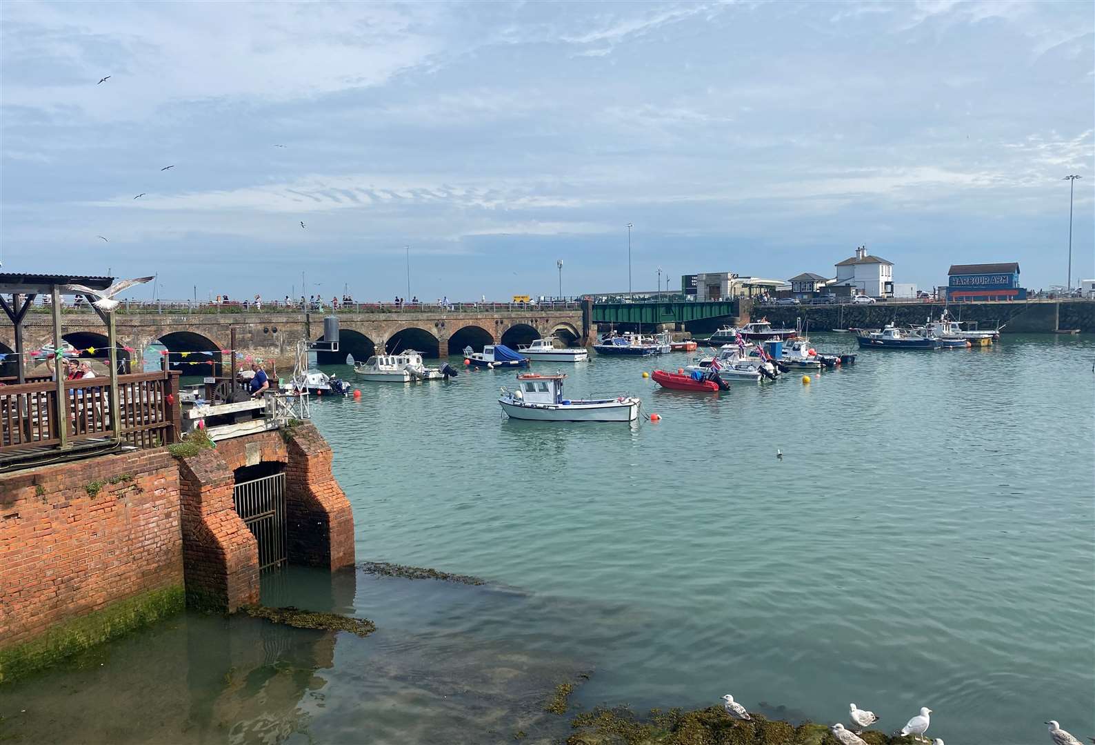 Folkestone Harbour played host to the dramatic rescue