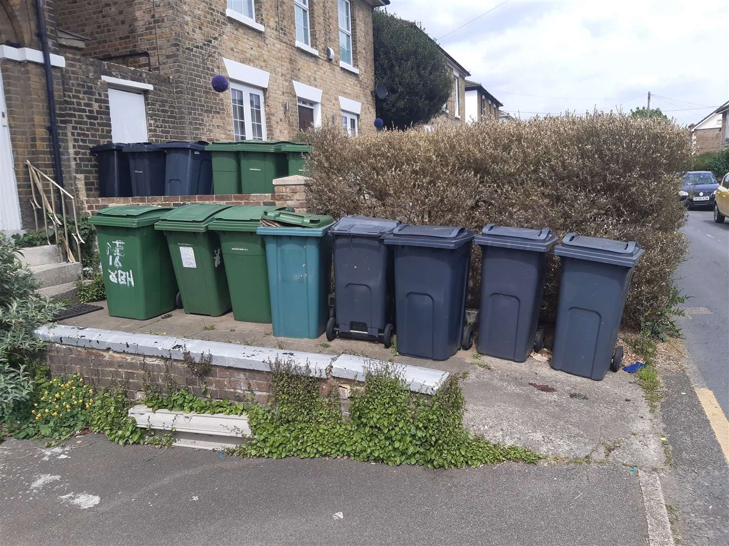 Bins predominate the street scene in parts of Maidstone