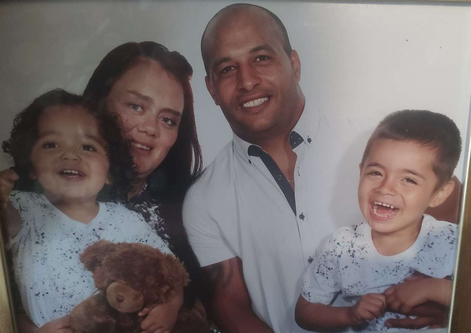 Sobhy Ghareb with his wife Gemma and children Hakeen and Rida at their home in Sheerness