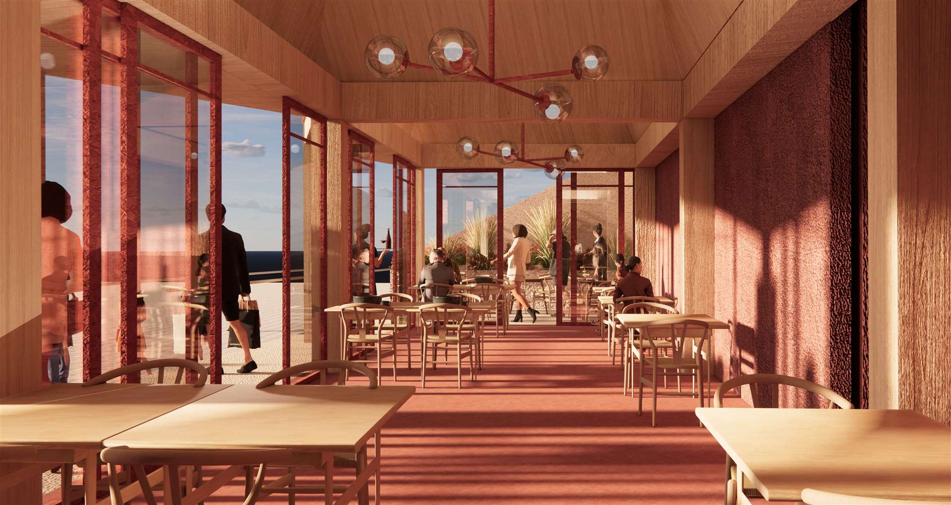 The proposed interior of the new cafe at the Leas Lift in Folkestone. Picture: Folkestone Leas Lift