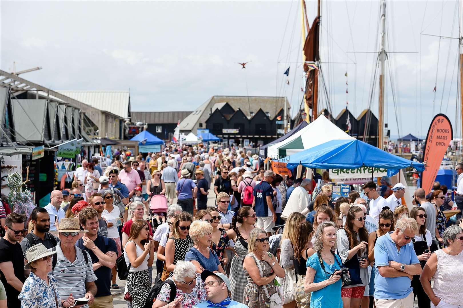 Whitstable Harbour on one of its busier summer days