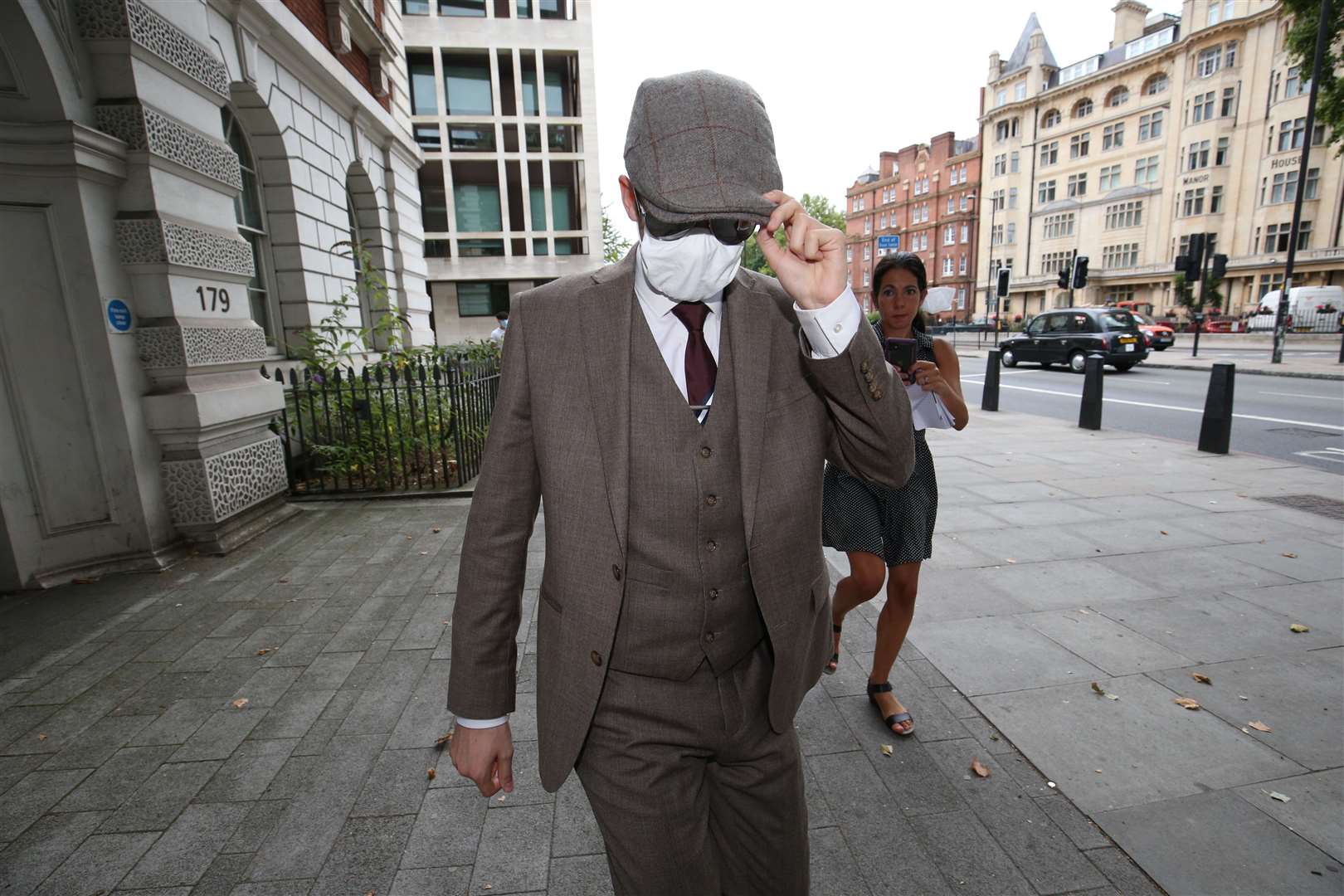 Benjamin Hannam leaving Westminster Magistrates’ Court (Jonathan Brady/PA)