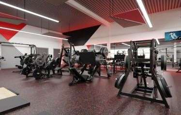 CGI imagery of the plate loaded equipment in the strength area at White Oak Leisure Centre in Swanley. Picture: Everyone Active