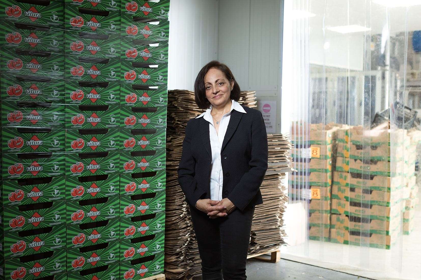 Nimisha Raja, founder of Nim’s Fruit Crisps on Sittingbourne’s Trinity Trading Estate. Photo by Tom Shaw/Getty Images for Grant Thornton