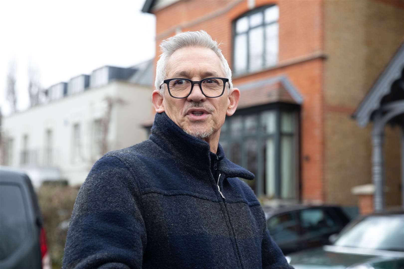 Match Of The Day host Gary Lineker outside his home in London on Sunday (Lucy North/PA)