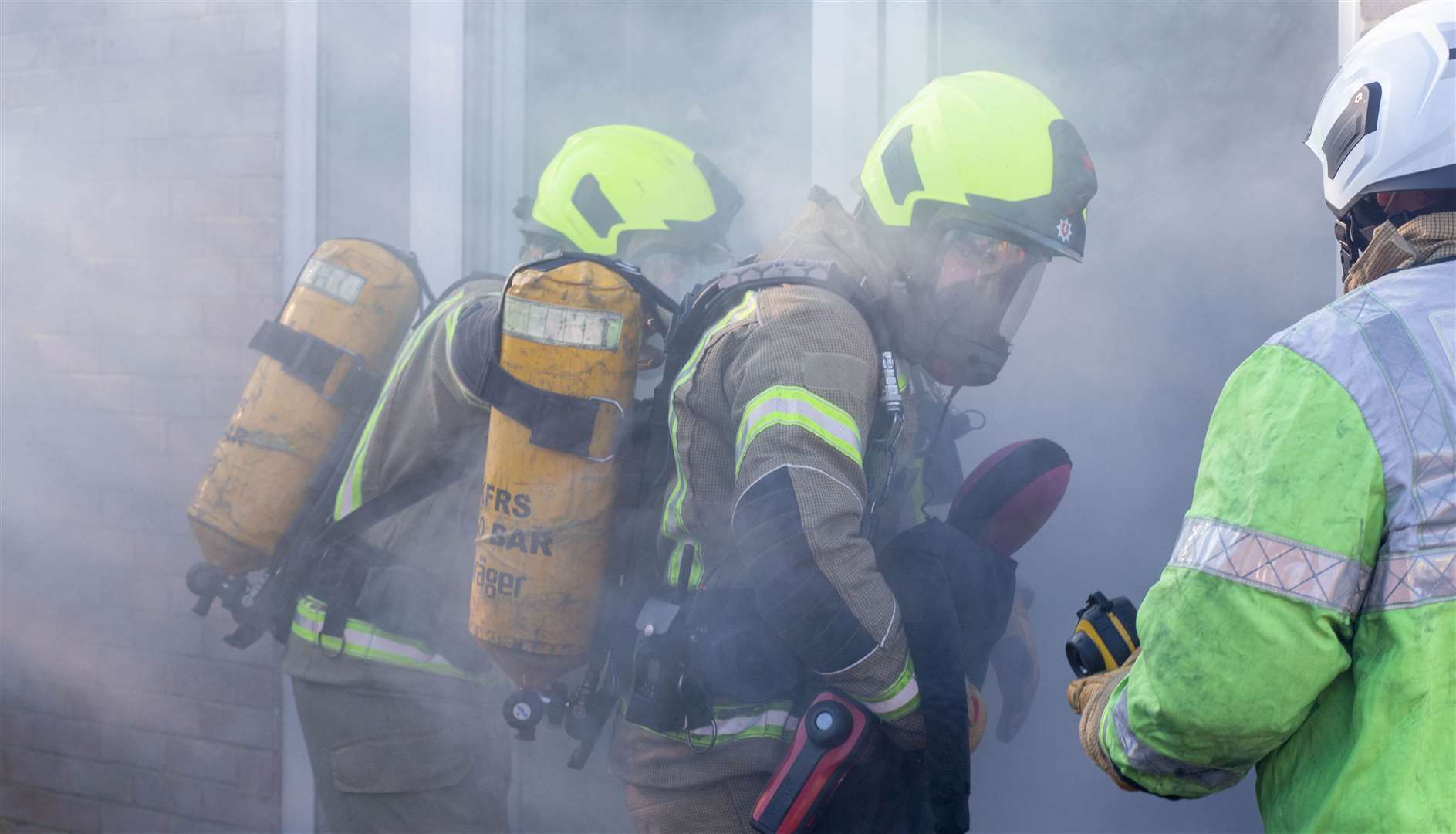 Kent Fire and Rescue Service was called after butter left too long in a microwave started a kitchen fire. Stock image