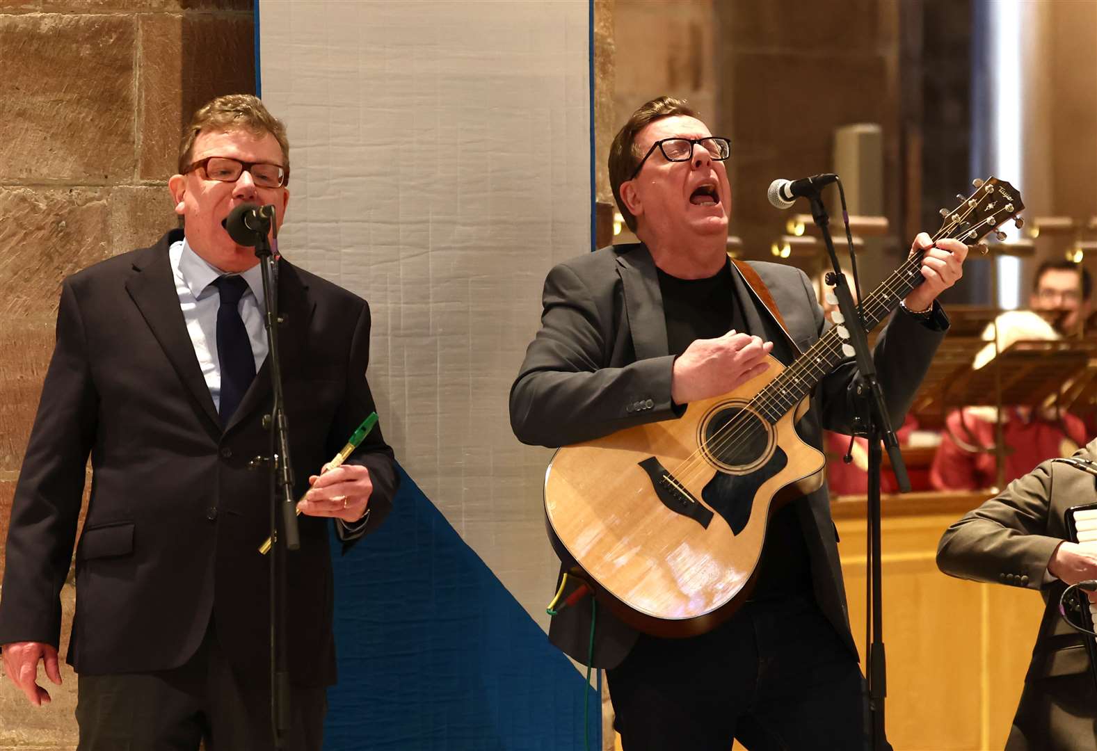 The Proclaimers were applauded for their performance of the song Cap in Hand (Jeff J Mitchell/PA)