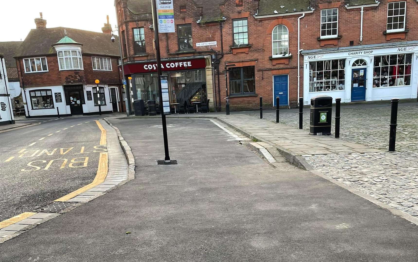 The former bus stop has been tarmacked over. Picture: Lindsay Jackson