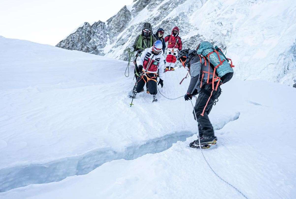 Hari Budha Magar has summited Mount Everest as the first ever double above knee amputee to stand atop the world’s tallest mountain