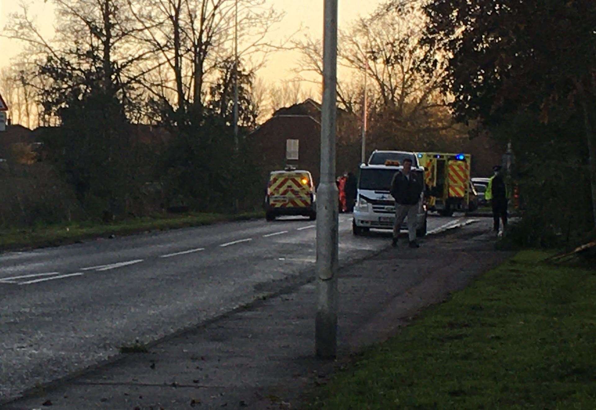 The air ambulance, paramedics and police were called but could not revive the biker who died at the scene