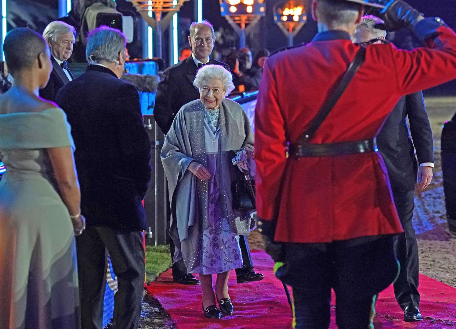 The Queen departs following the A Gallop Through History Platinum Jubilee celebration at the Royal Windsor Horse Show at Windsor Castle in May (Steve Parsons/PA)