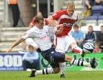 Nick Bailey in midfield action