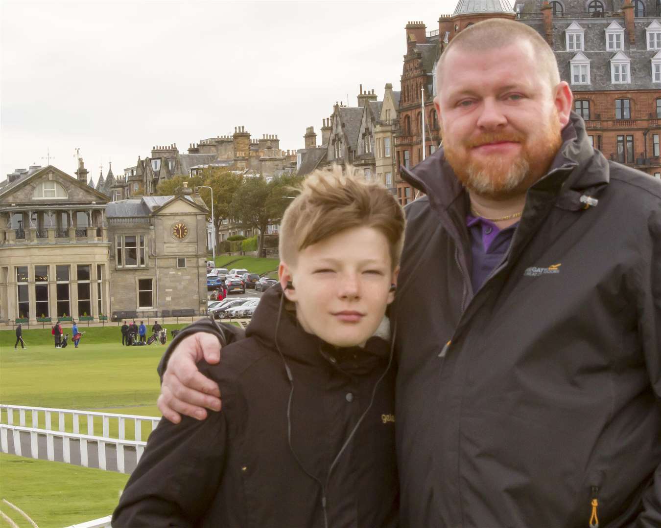 Daniel Burgess and Patrick Burgess on their trip to St Andrews, Scotland