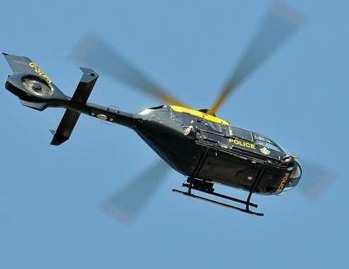 A police helicopter was spotted circling over the Medway City Estate.