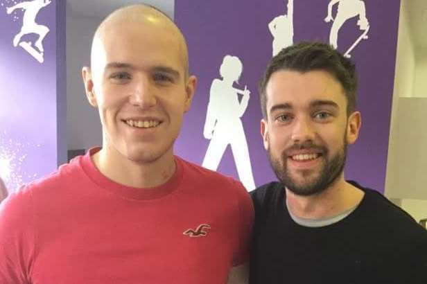 James Cornwell with comedian Jack Whitehall.