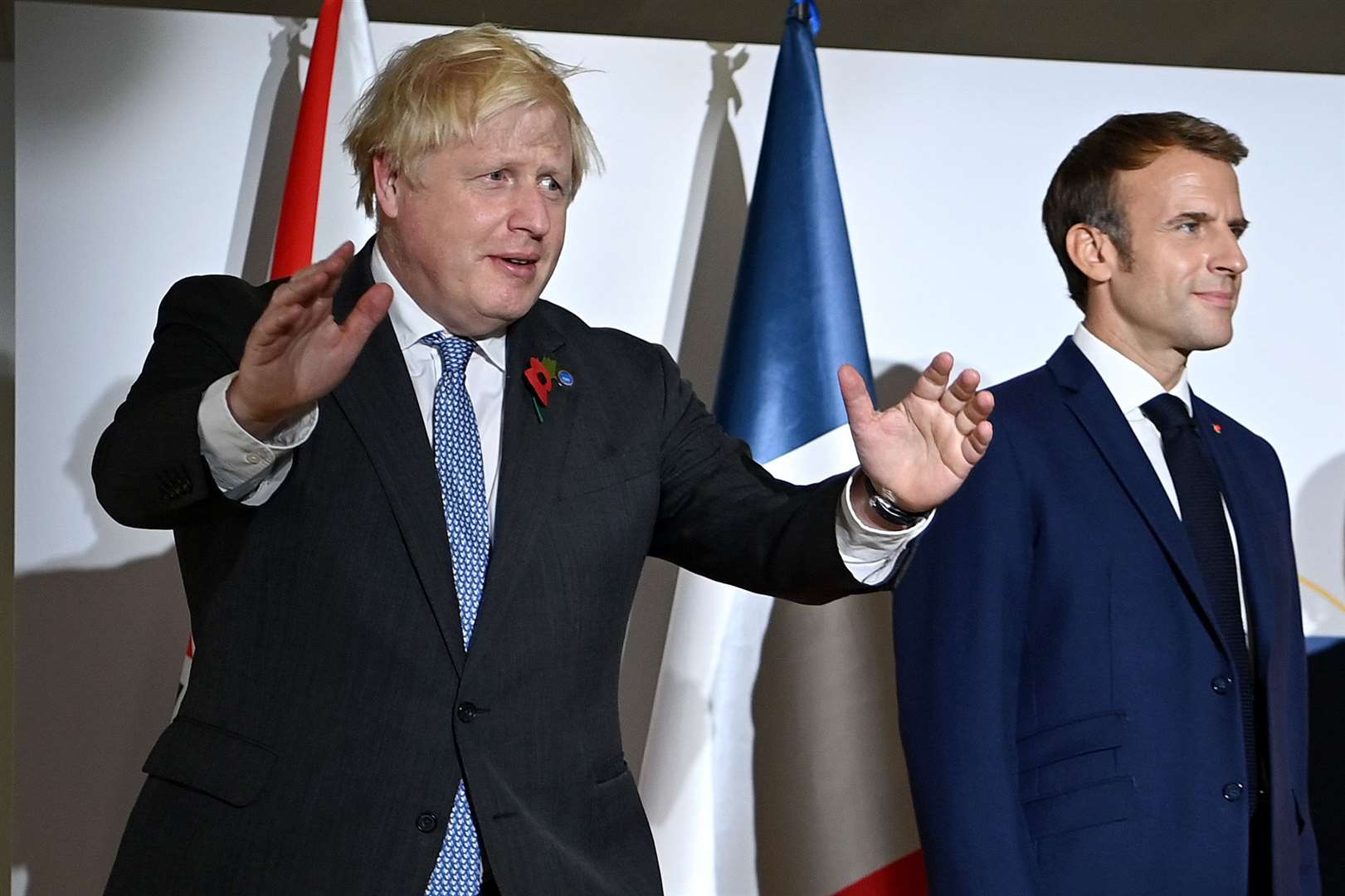 Prime Minister Boris Johnson and French President Emmanuel Macron (Jeff J Mitchell/PA)