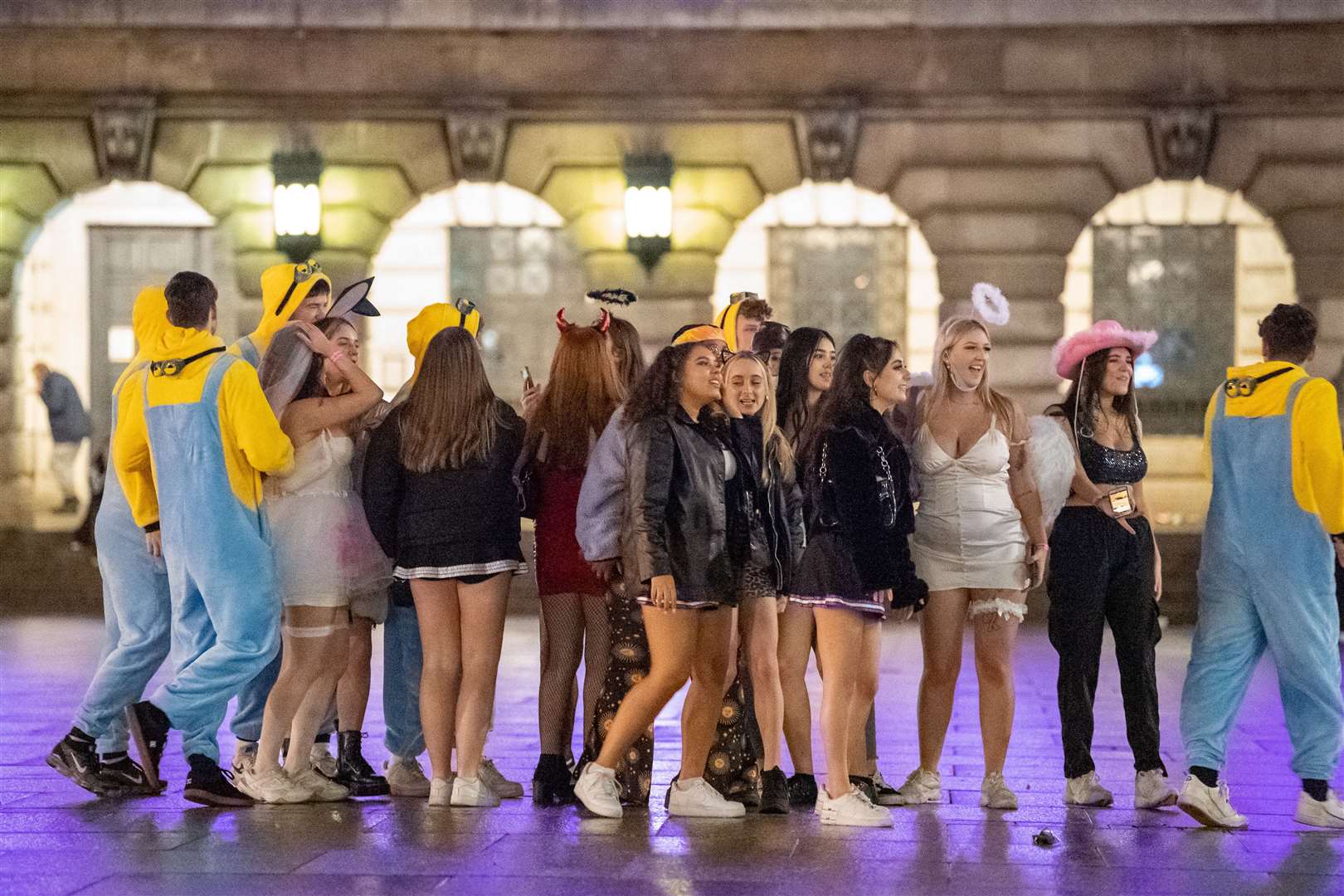 Many were in fancy dress for Halloween (Joe Giddens/PA)