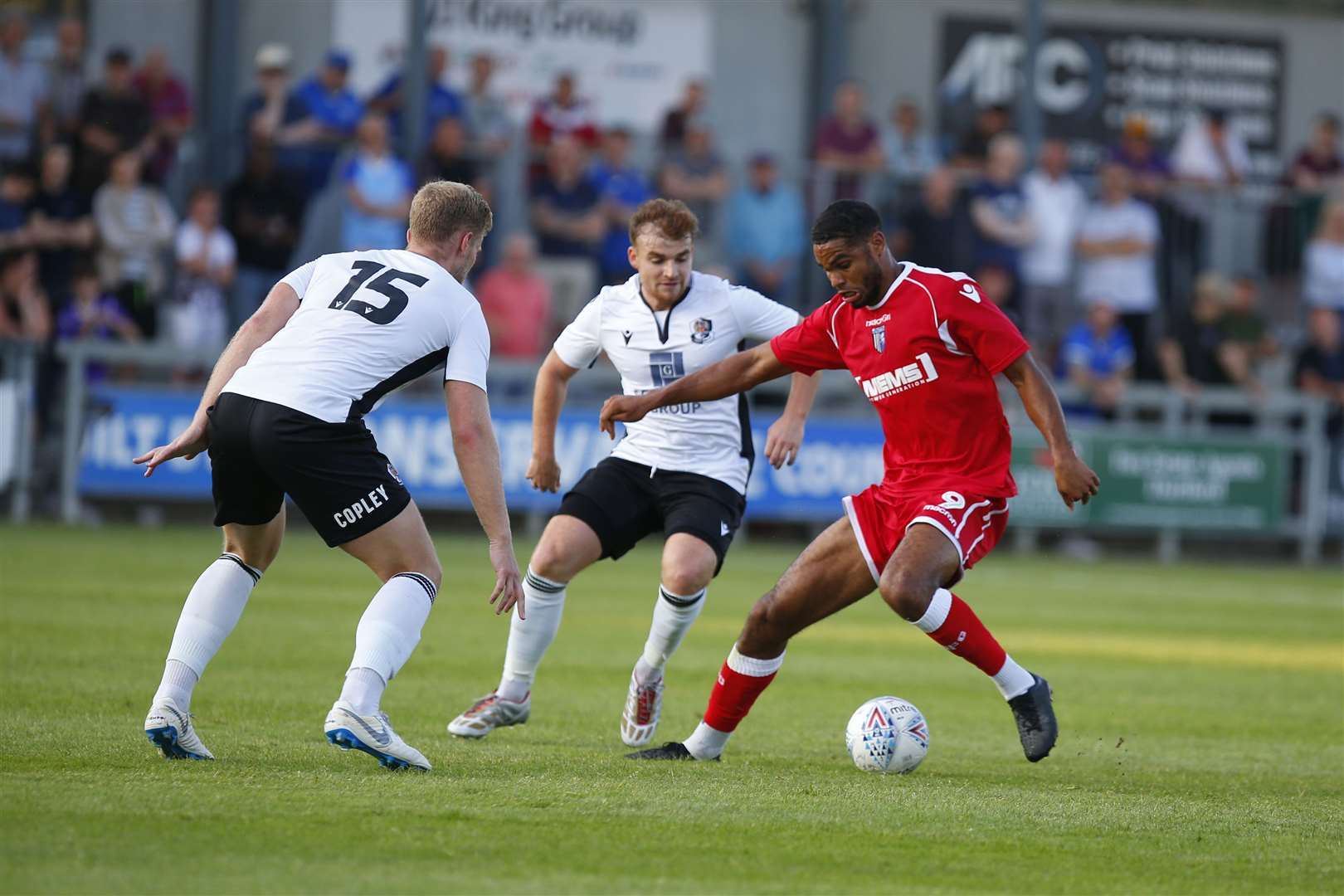 Mikael Mandron in action for Gillingham against Dartford Picture: Andy Jones