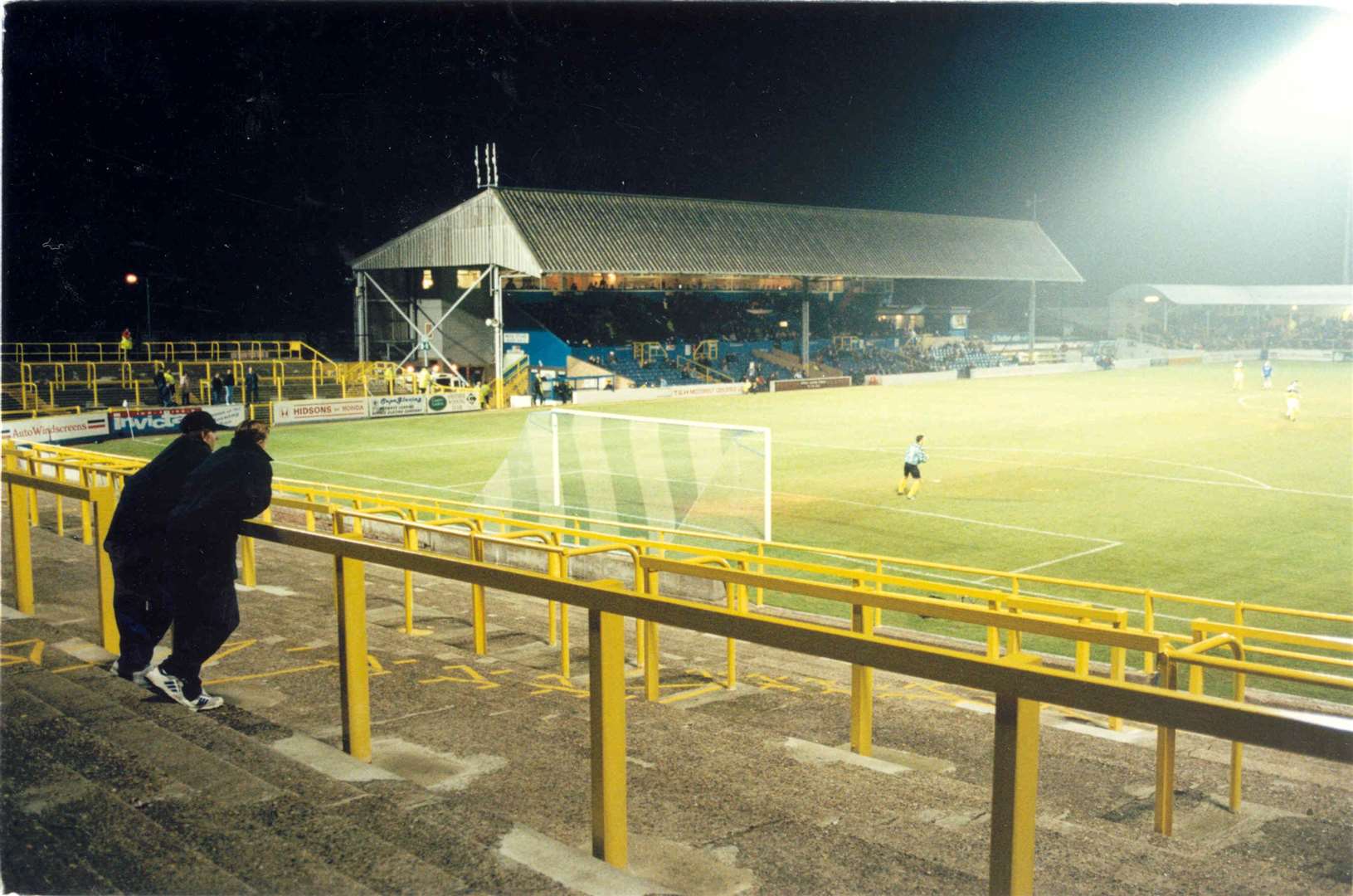 Gillingham Football Club with the old Gordon Road Stand in 1995, two years before it was redeveloped