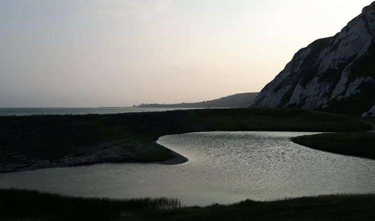 Samphire Hoe at Dover, the newest part of England when created in 1994