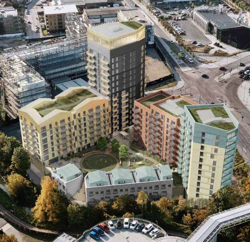 How the reworked 'Ashford Shard' project could look from above