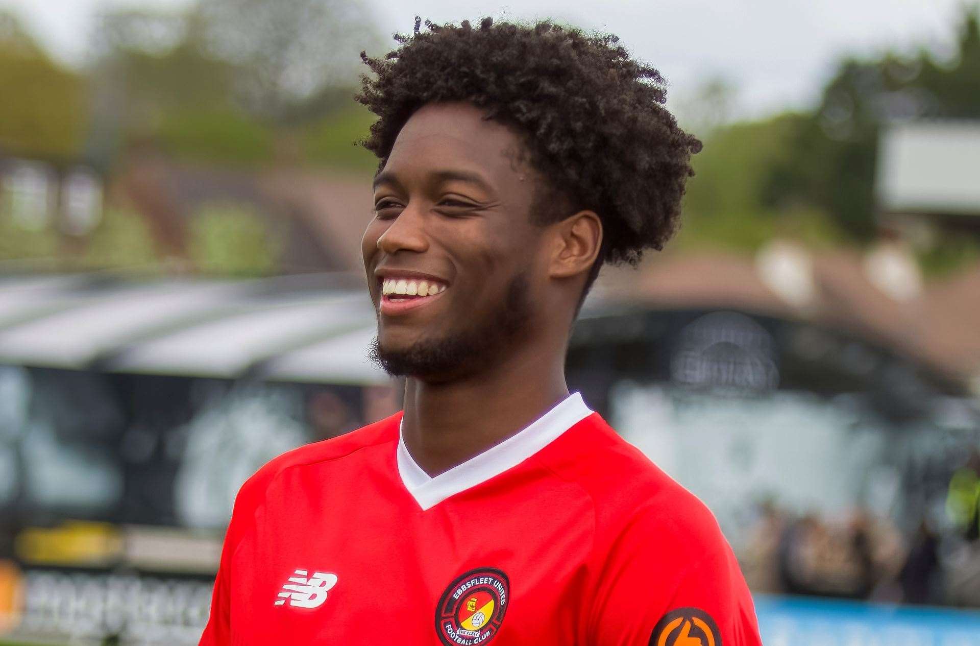 On-loan Bryant Bilongo enjoyed his spell at Ebbsfleet during the second half of the season. Picture: Ed Miller/EUFC