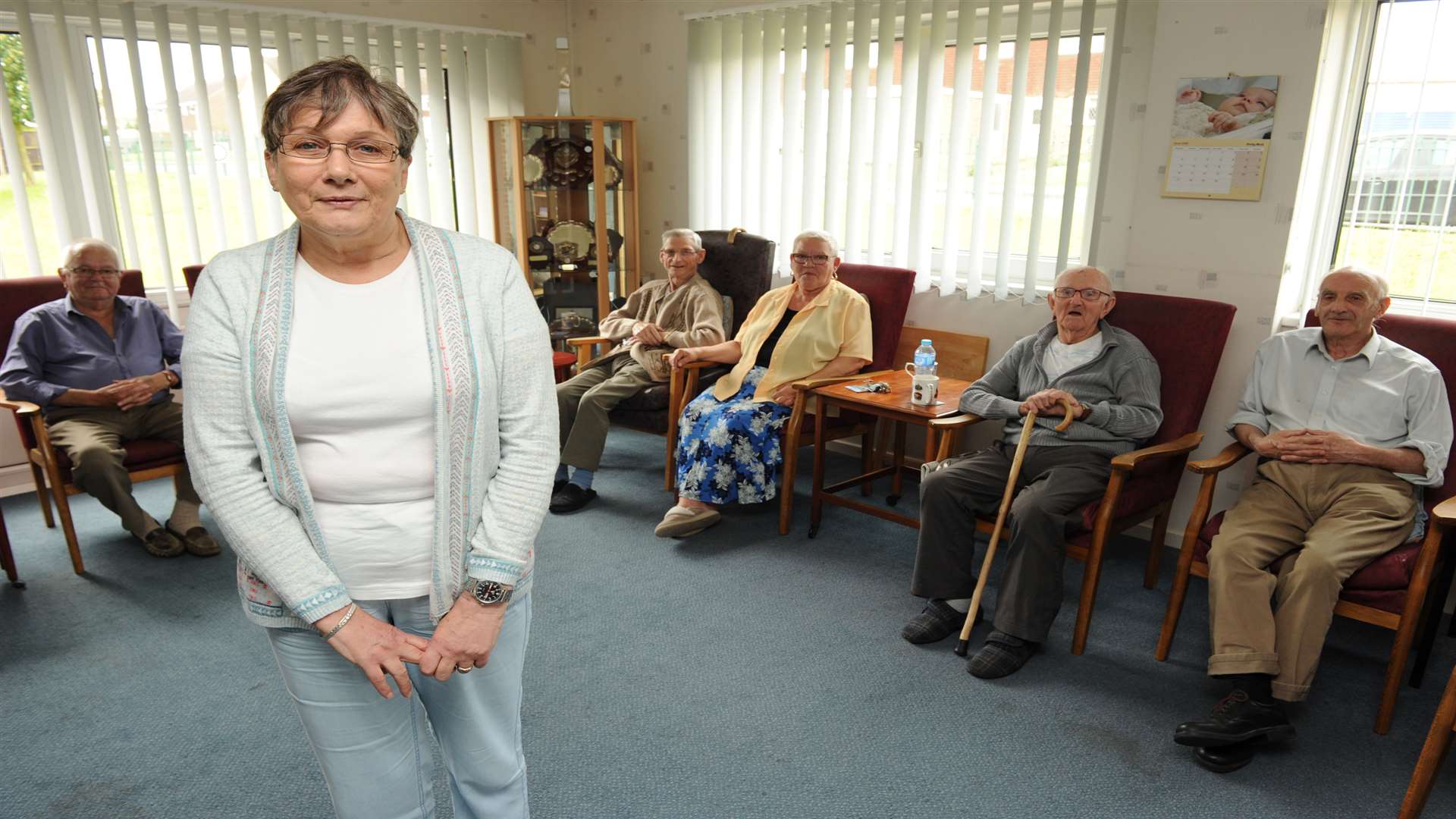 Vera Assheton with residents