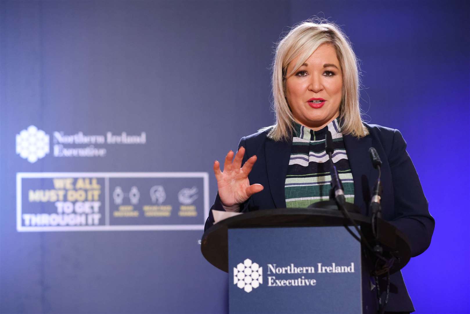 Deputy first minister Michelle O’Neill said the vaccine had offered light at the end of the tunnel (Presseye/PA)