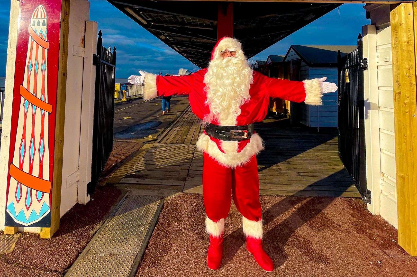 The laser show will return to Herne Bay Pier, with a visit from Father Christmas and a Christmas market. Picture: Facebook / Herne Bay Pier