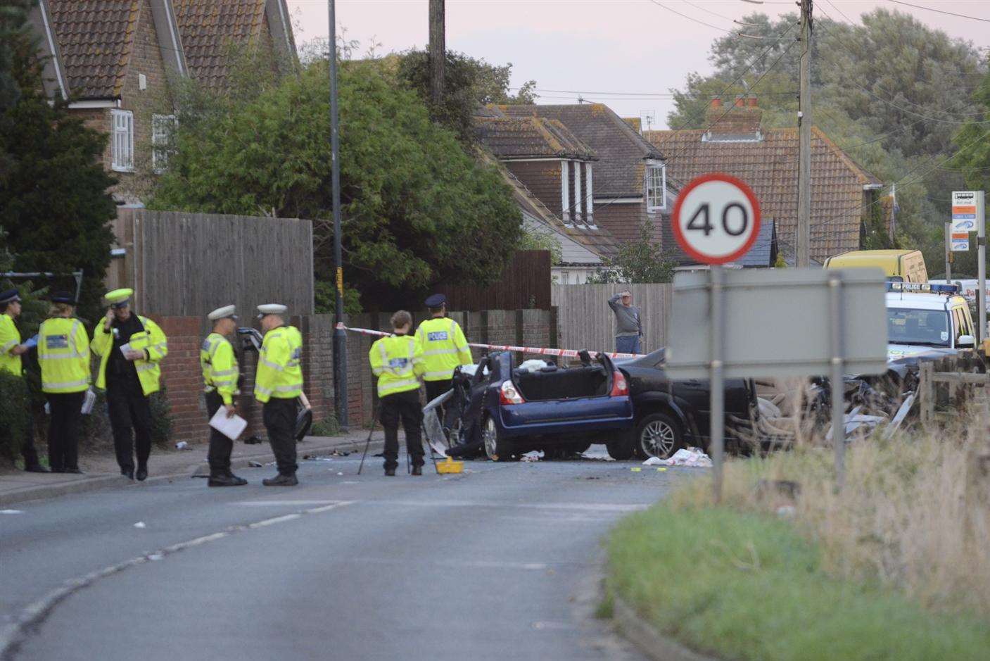 Scene of the crash on the A259